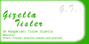 gizella tisler business card